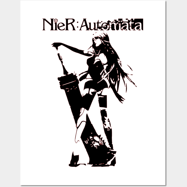 Nier Automata A2 Wall Art by OtakuPapercraft